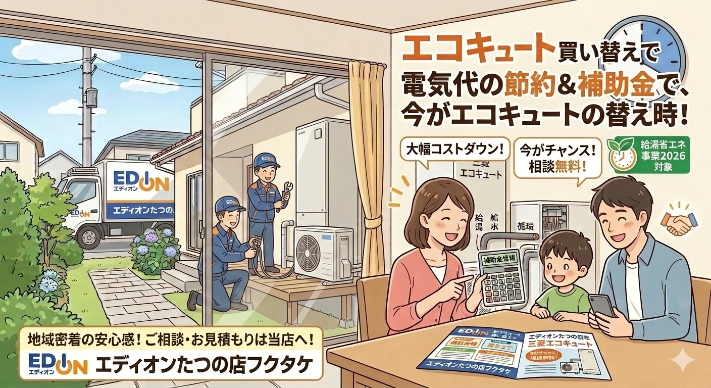 エコキュート工事受付中！